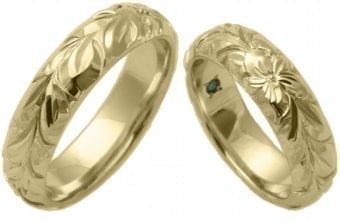 ハワイアンジュエリー プアアリ PUAALLY 鍛造製法 結婚指輪 マリッジリング