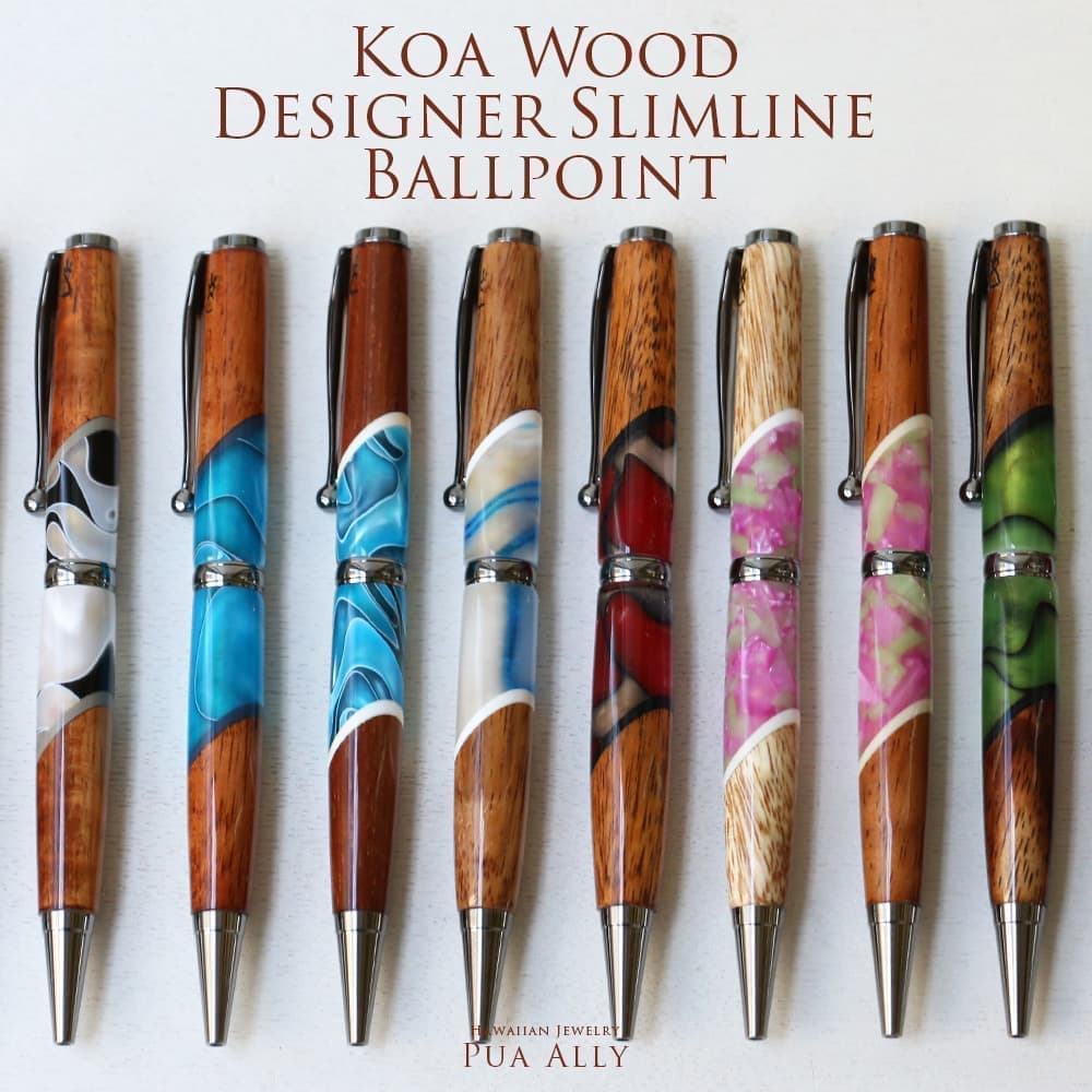 ハワイアン コアウッドslimlineボールペン ハンドメイドのハワイアンジュエリー Pua Ally ハワイアン コアウッドslimlineボールペン ハンドメイドのハワイアンジュエリー Pua Ally