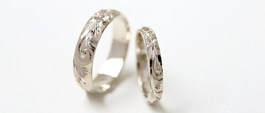 ハワイアンジュエリー プアアリ オーダーメイド 結婚指輪 マリッジリング トラディショナルリング