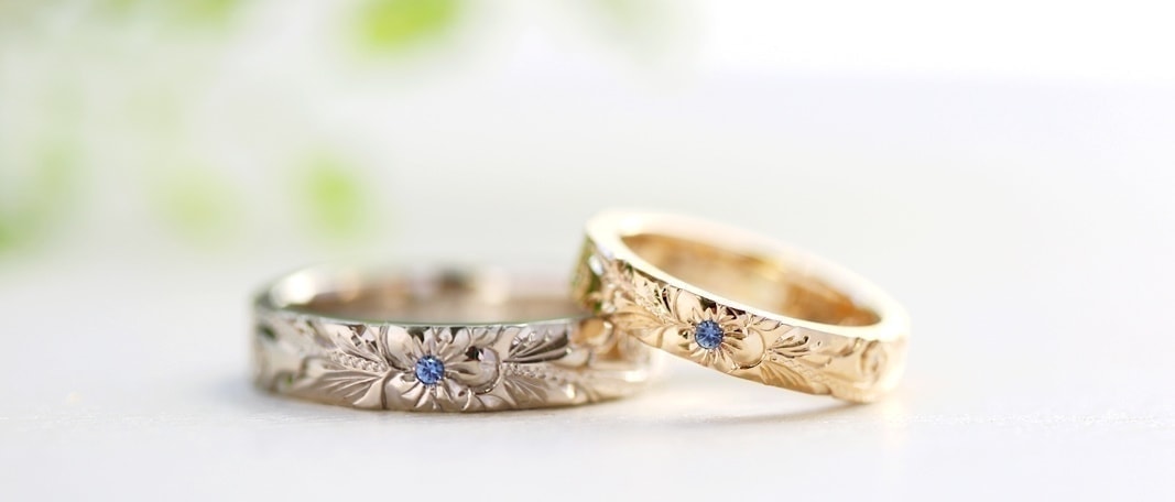 ハワイアンジュエリー 結婚指輪 / マリッジリング / K14 ホワイト 