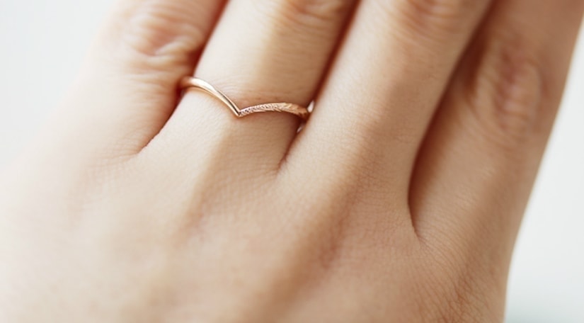 ハワイアンジュエリー 結婚指輪 マリッジリング K14ピンクゴールド V字 Pua Ally プアアリ 東京 渋谷 ハワイアンジュエリー 結婚指輪 マリッジリング K14ピンクゴールド V字 Pua Ally プアアリ 東京 渋谷