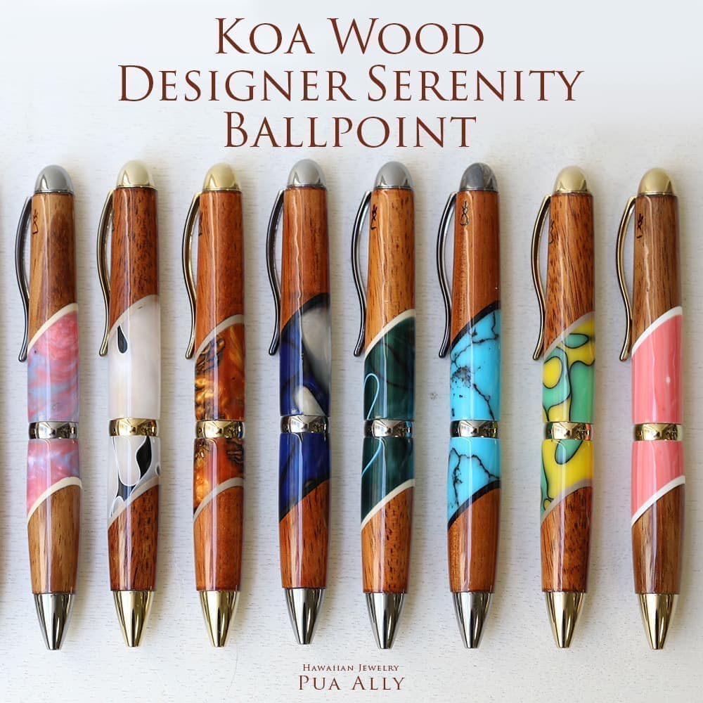 ハワイアン コアウッドserenityボールペン ハンドメイドのハワイアンジュエリー Pua Ally ハワイアン コアウッドserenityボールペン ハンドメイドのハワイアンジュエリー Pua Ally