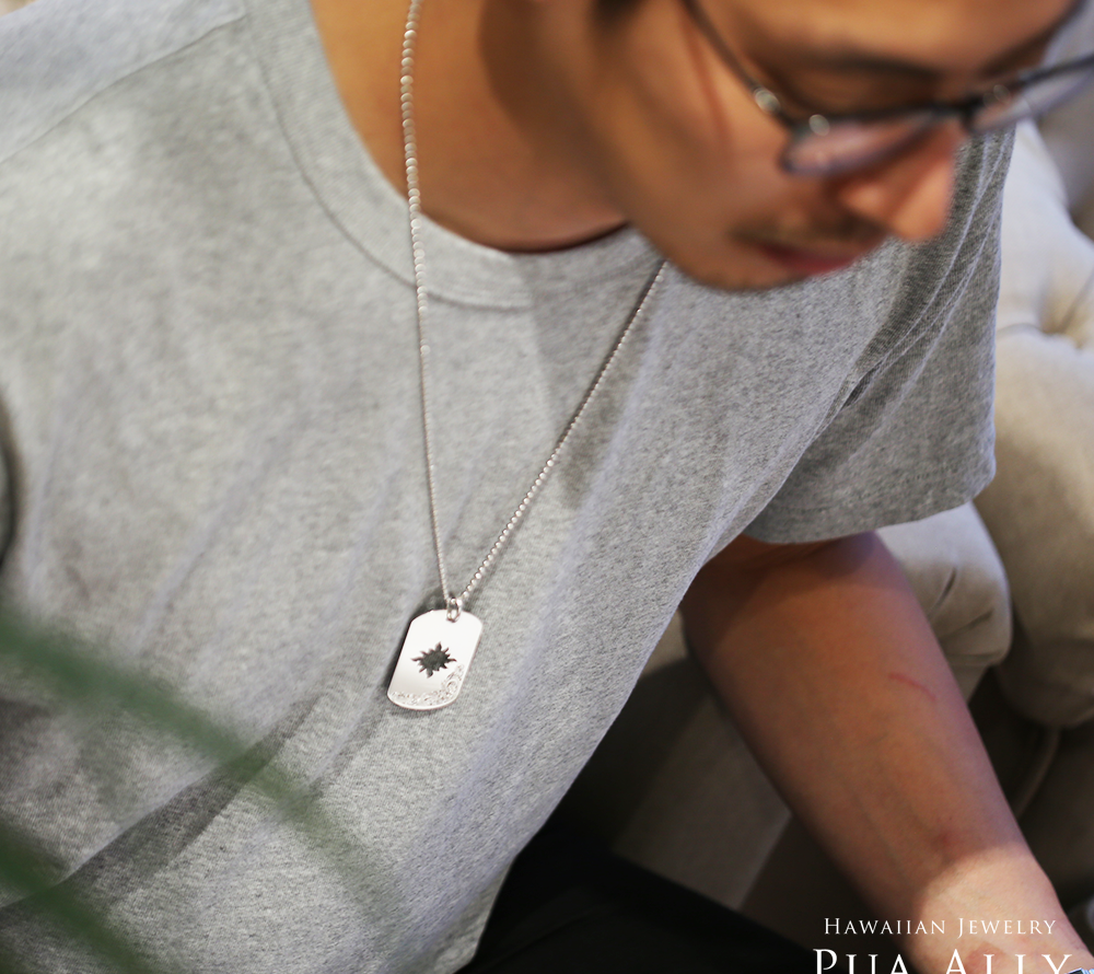ミリタリードッグタグネックレス ハンドメイドのハワイアンジュエリー Pua Ally ミリタリードッグタグネックレス ハンドメイドのハワイアンジュエリー Pua Ally