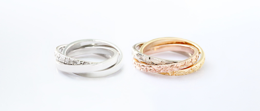 ハワイアンジュエリー プアアリ オーダーメイド 結婚指輪 マリッジリング トラディショナルリング